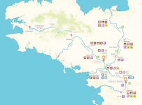 Karte der Bretagne für Hausbootferien