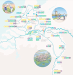Karte Südholland für Hausbootferien in Holland