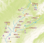 Karte der Region Franche Comté in Frankreich