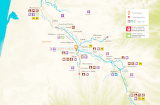 Karte der Region Aquitaine